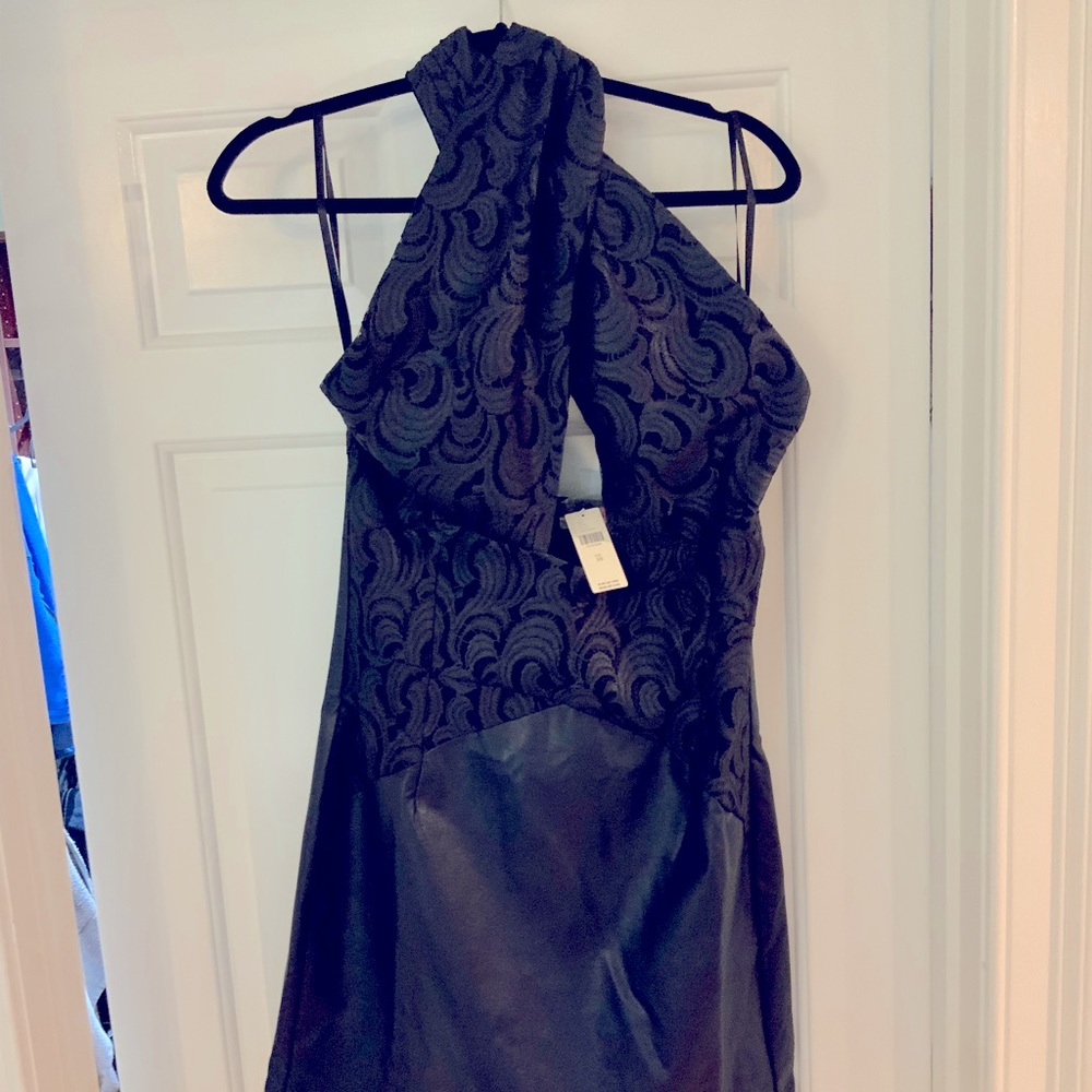 Faux leather dress